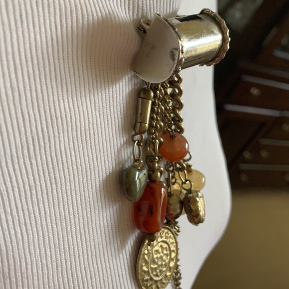 Very cool Vintage 80’s dangle charm style pin brooch - Picture 6 of 7